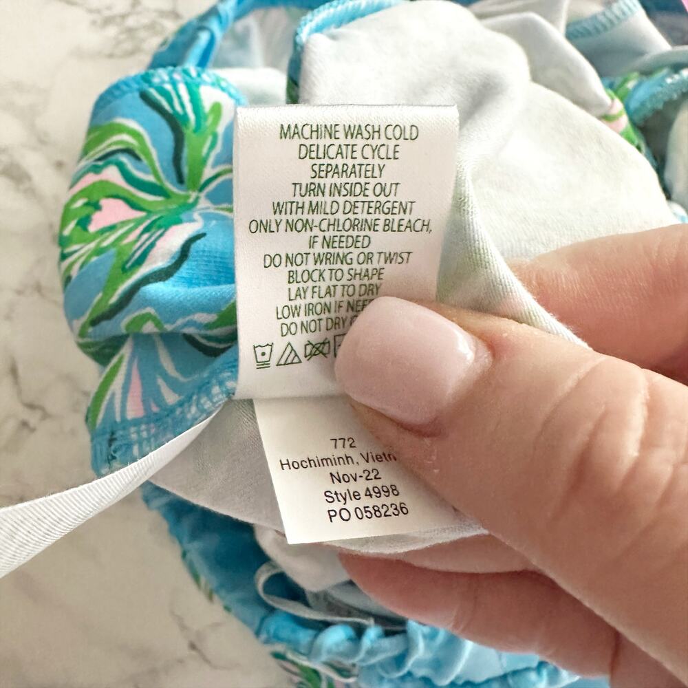 Lilly Pulitzer Rikki Strapless Romper Cumulus Blue Chick Magnet Women’s Size M - Picture 13 of 14